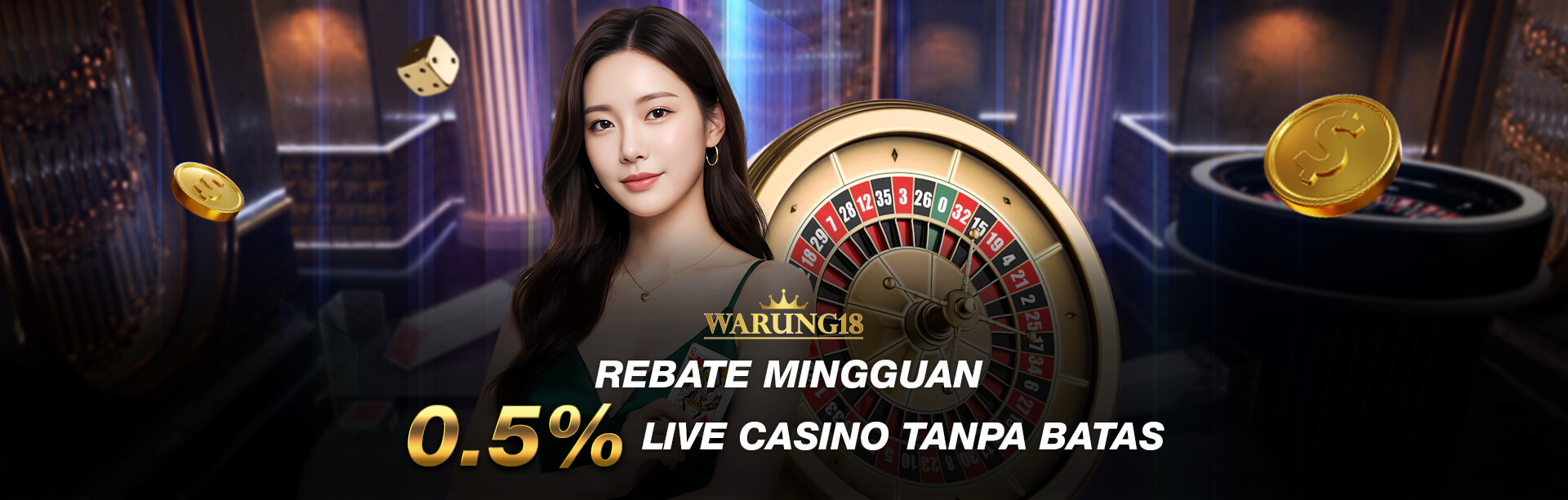 REBATE MINGGUAN LIVE CASINO 0.5%